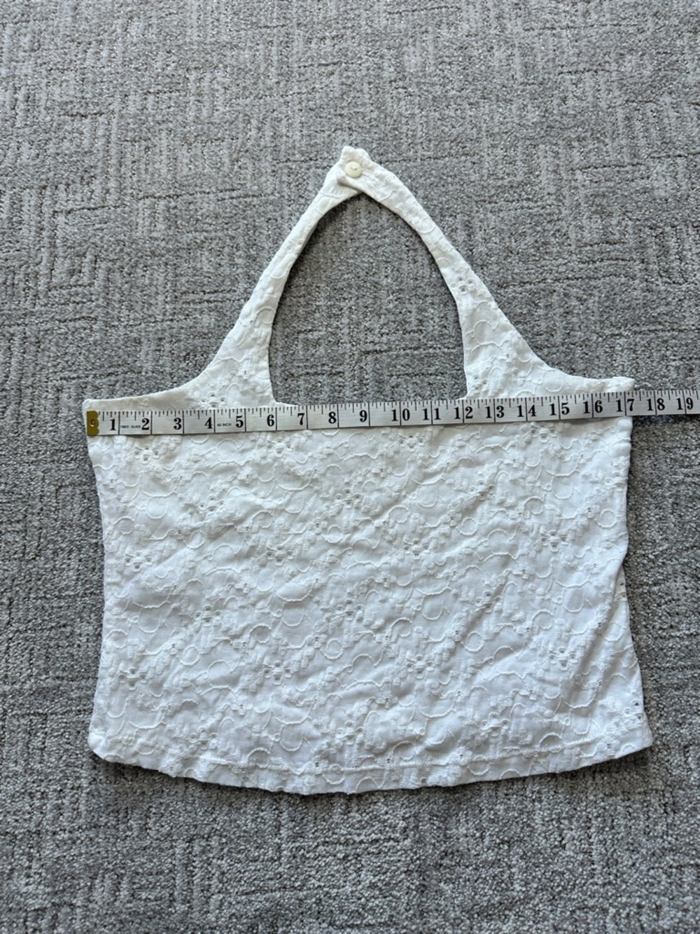 Jessica Sport Lace Halter Crop Top – Made in Canada (Tagged 16, Fits S/M) - Picture 3 of 8